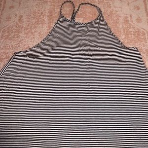Stripped Halter Flowy Tank